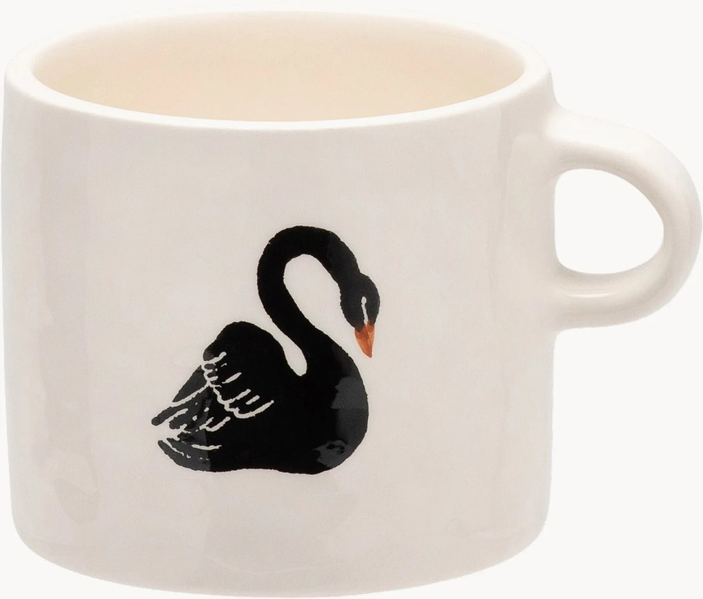 Handbeschilderde beker Black Swan
