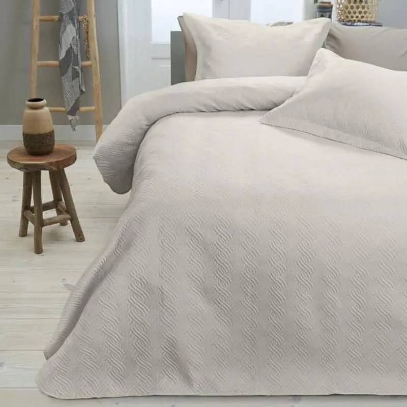 Sprei crème, Wave Cream (250-260 cm)