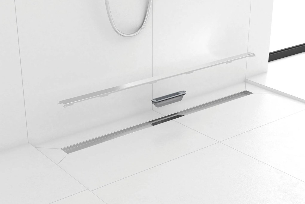Easy Drain Compact Clean Douchegoot 90 cm RVS Geborsteld