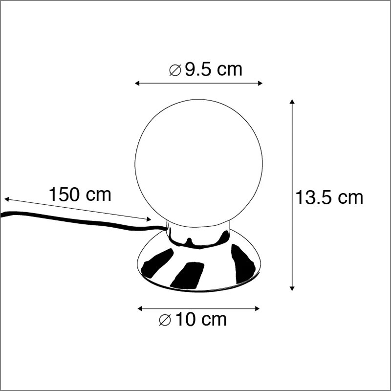 Design tafellamp goud dimbaar incl. LED - Majestic Modern rond Binnenverlichting Lamp