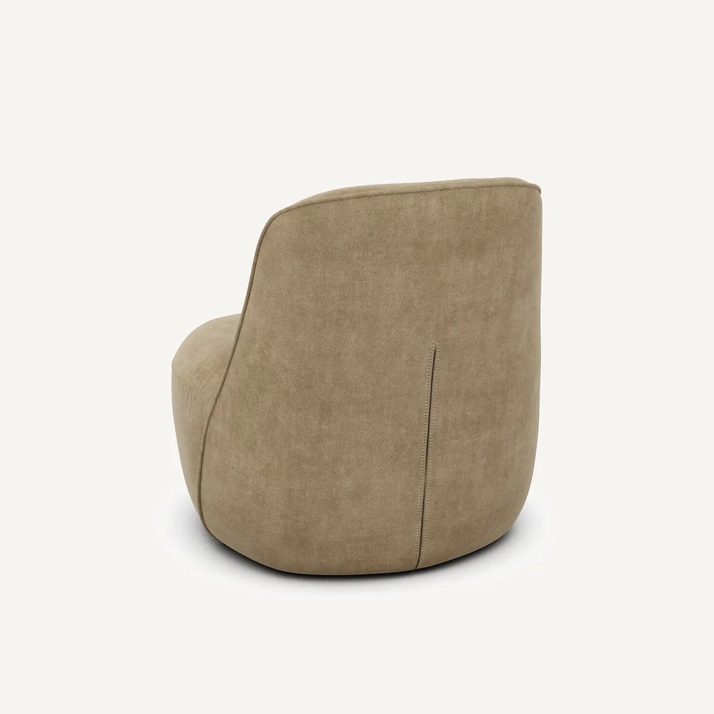 Draaifauteuil in stonewashed fluweel, Rosebury