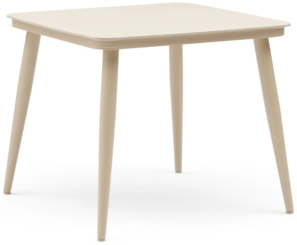 Dining Tuintafel 90 x 90 cm Aluminium Taupe Vienna