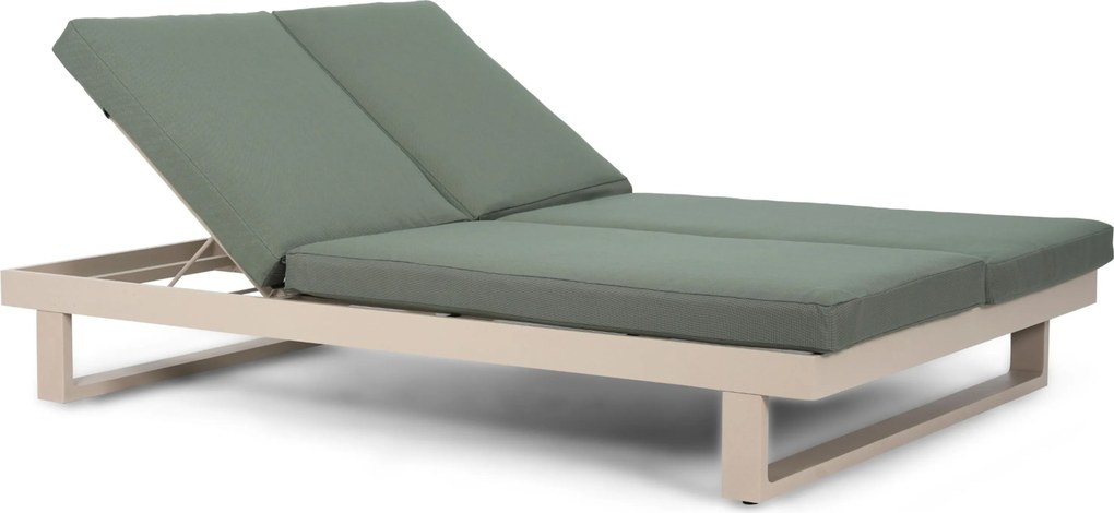 Lifestyle Garden Furniture Massimo Ligbed Met Kussen Loft/moss Green Aluminium Taupe