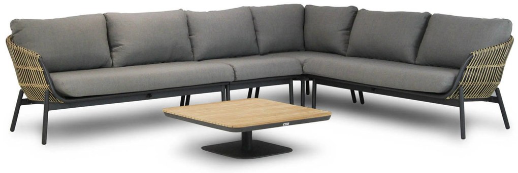Hoek loungeset 5 personen Aluminium/wicker Taupe Coco Nathan/Ralph