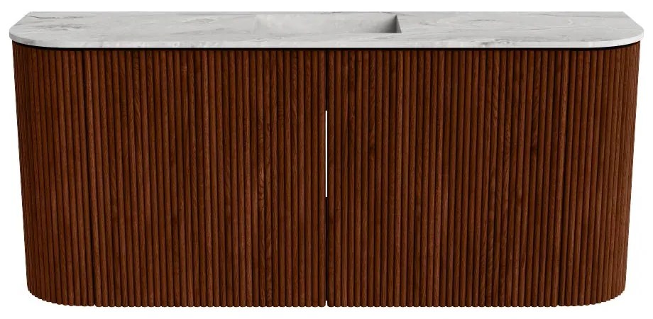 Mondiaz Joya DLux 95cm toiletmeubel ronding links/rechts ruby met wastafel faye midden zonder kraangat glace