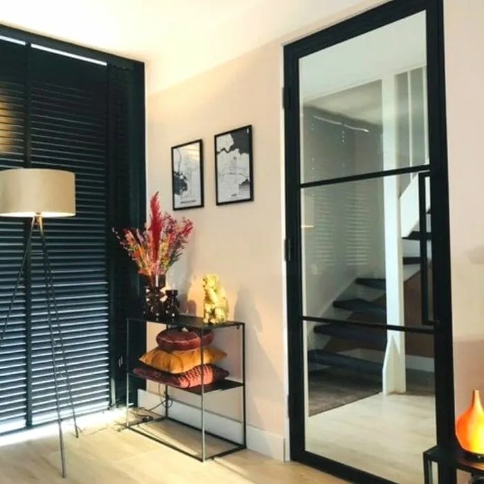 Zwarte Stalen Binnendeur + Magneetsluiting - Helder Glas - Incl. Kozijn