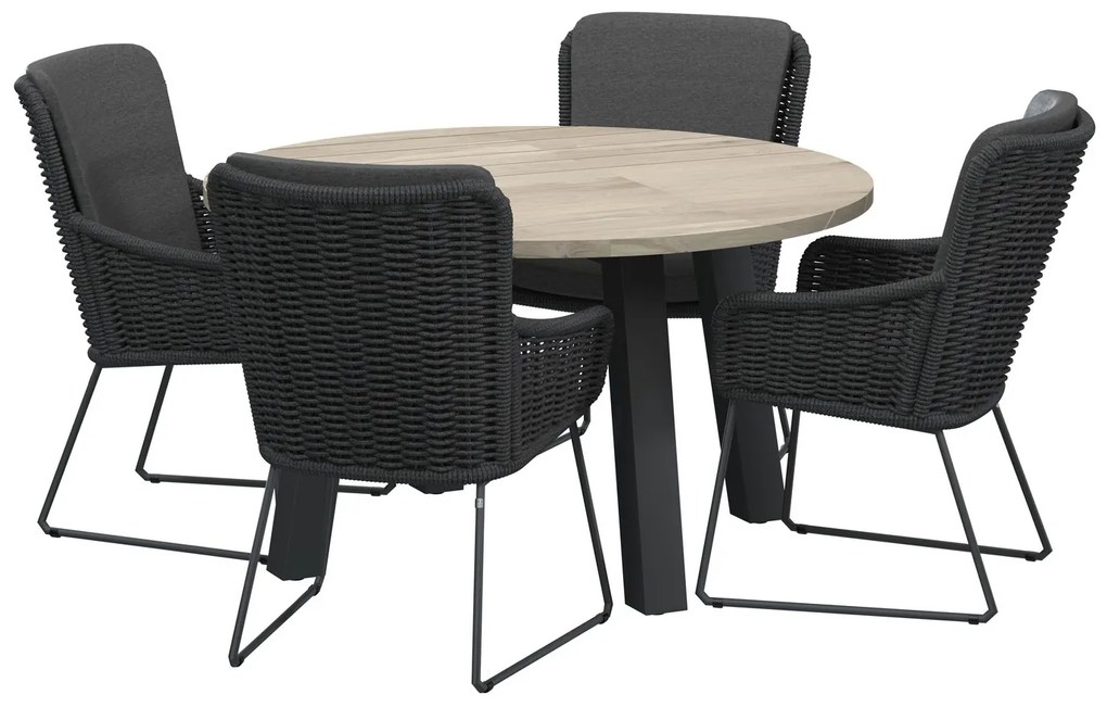 Taste by 4SO Ronde Tuintafel - Derby - Ø 130 cm - Teak / Aluminium - Taste by 4SO