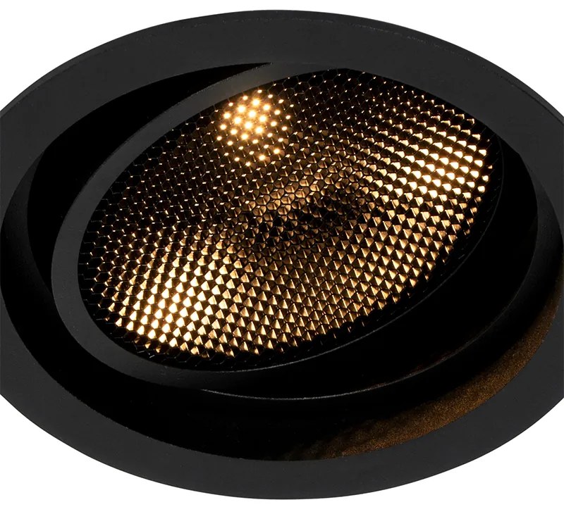 Smart inbouwspot zwart verstelbaar incl. Wifi GU10 111mm - Coop 111 Honey GU10 rond Binnenverlichting Lamp