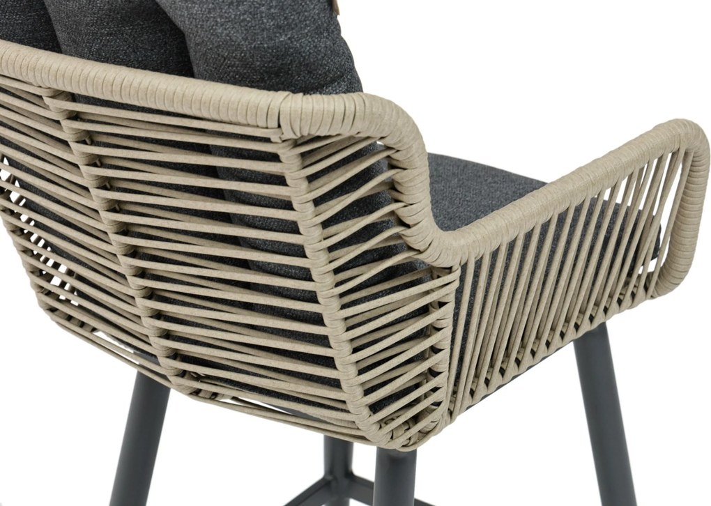 Tuinstoel Rope Grijs-antraciet Coco Alto high