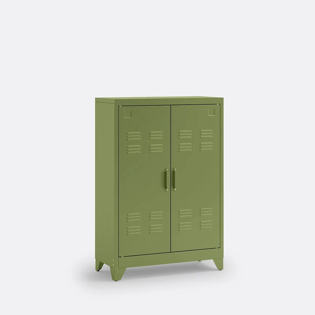 Lage kast in metaal, 2 deuren, Hiba