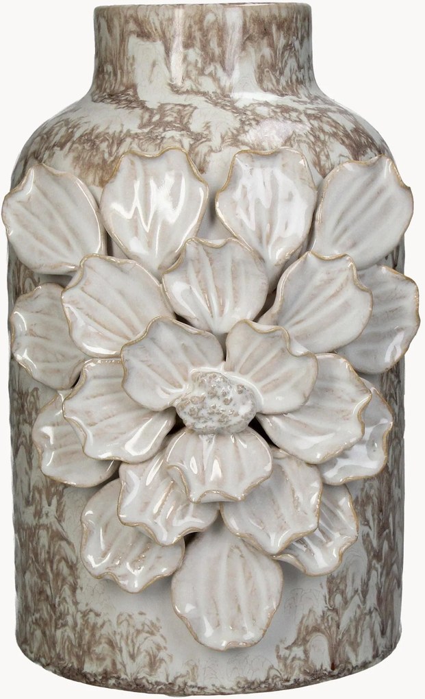 Steengoed vaas Petal, H 23 cm