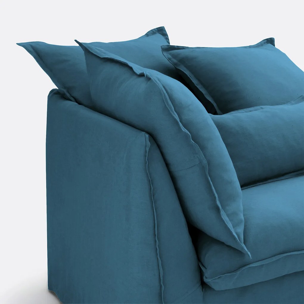 Longchair, gekreukt linnen, Odna