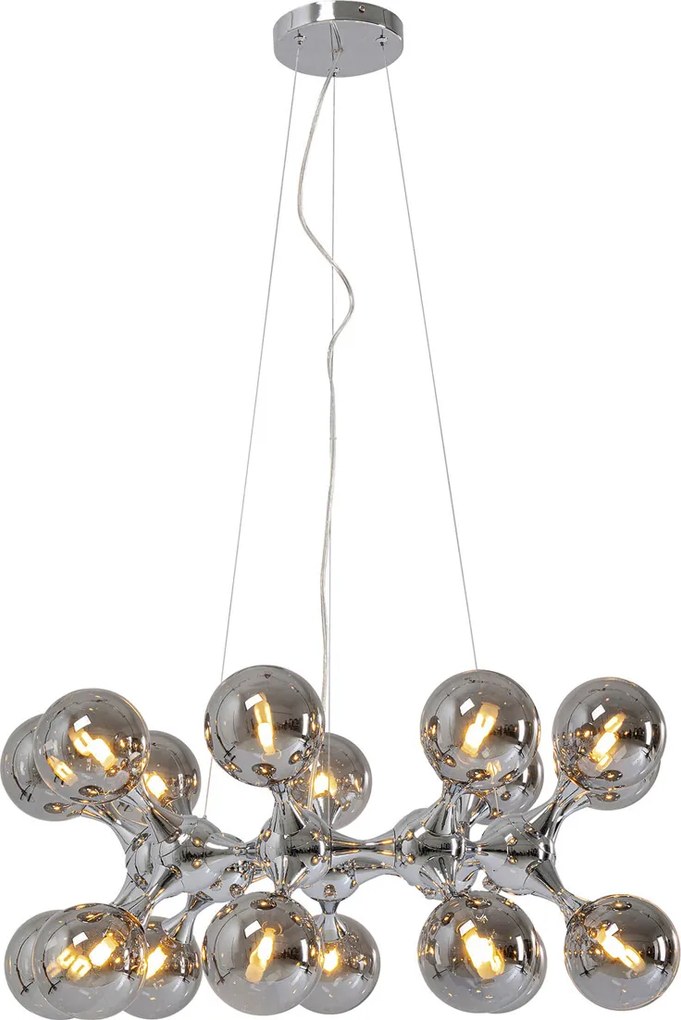 Hanglamp Glazen Bollen Zilver