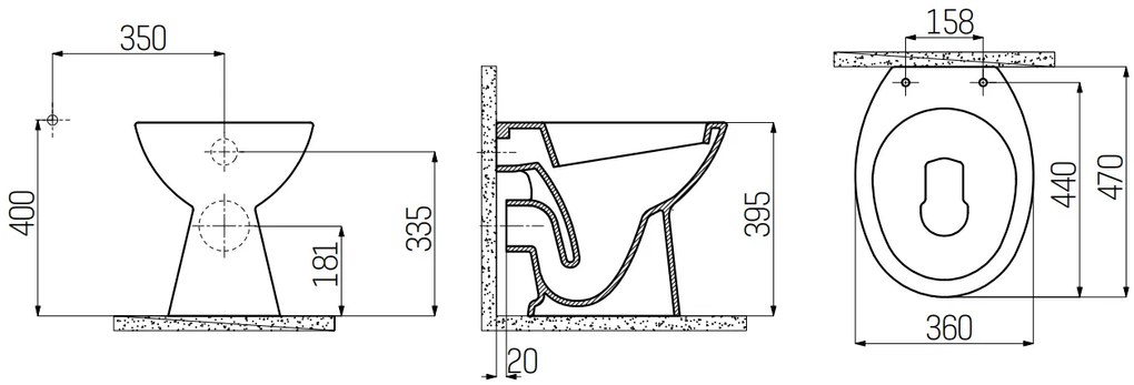 Sanigoods Goos staand toilet met bidetsproeier PK