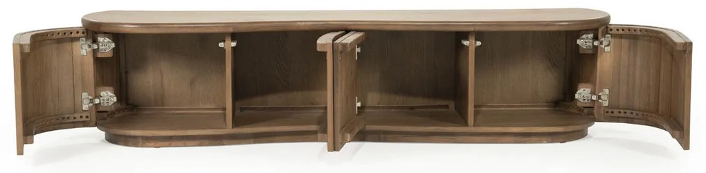 Tv-meubel Organische Vorm Eiken 180 Cm Bruin - 180x42x43cm.