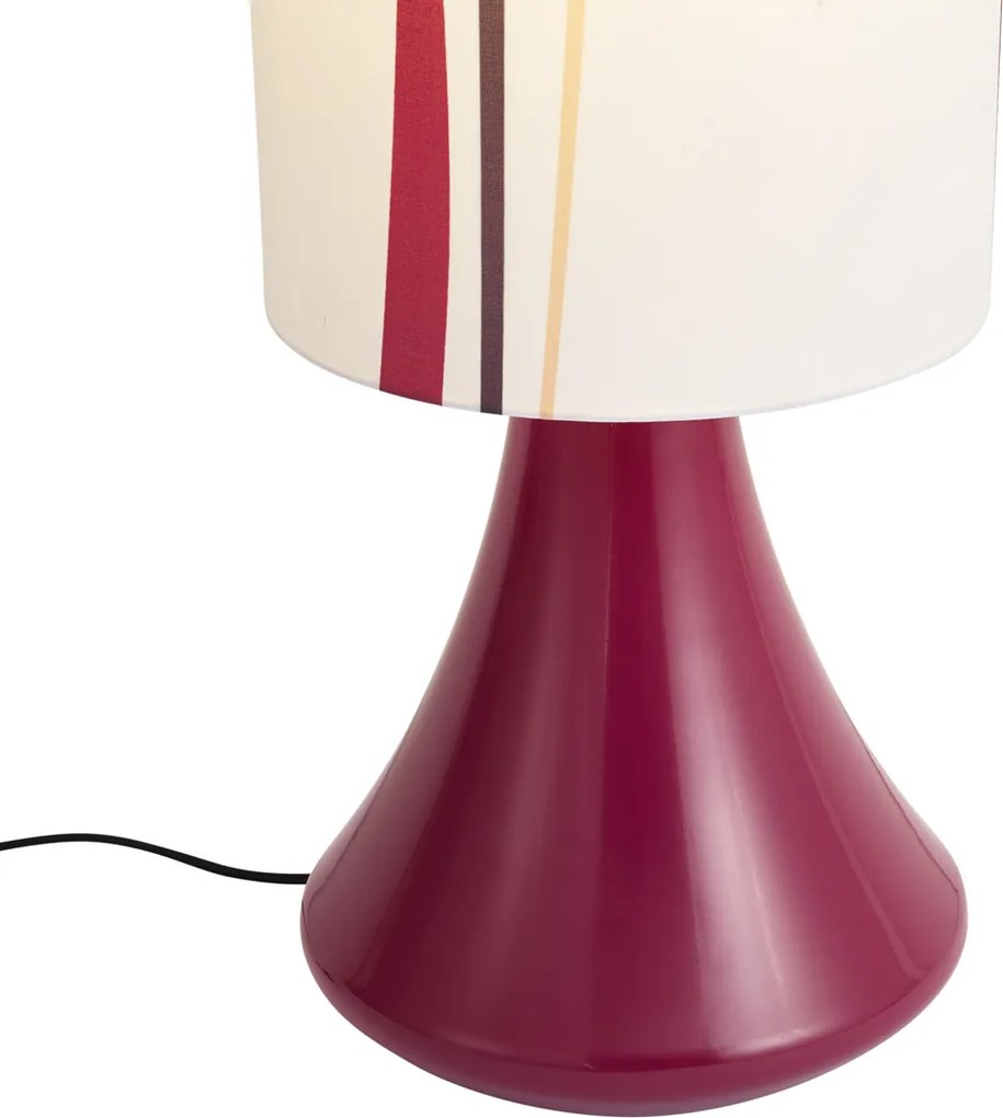 Retro vloerlamp paars met stoffen kap multicolor - Mina