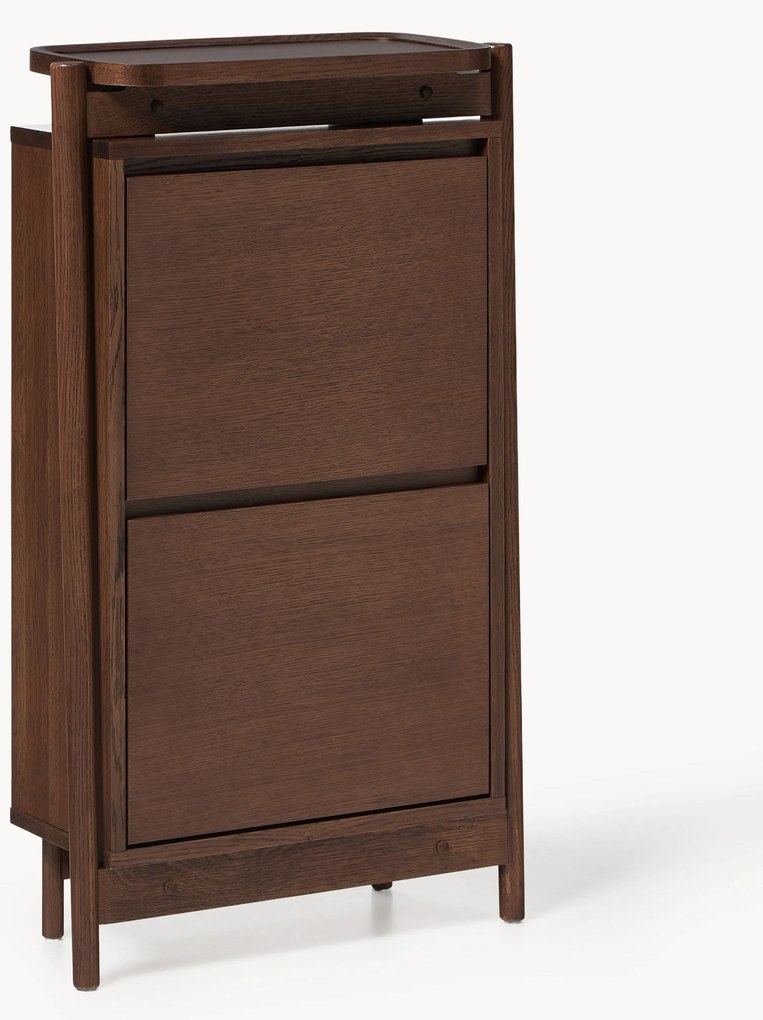 Houten schoenenkast Libby met opvouwbare planken