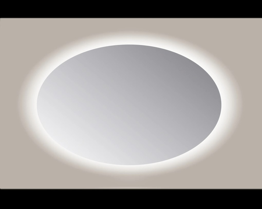 Sanicare Q-mirrors ovale spiegel 70x100cm met LED verlichting 3000K