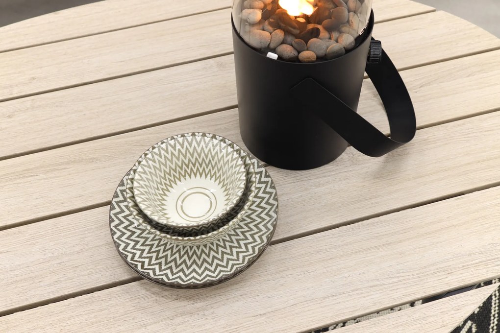 Garden Impressions Margriet stoel-bank loungeset - Natural rotan/Mystic Grey - 5 delig