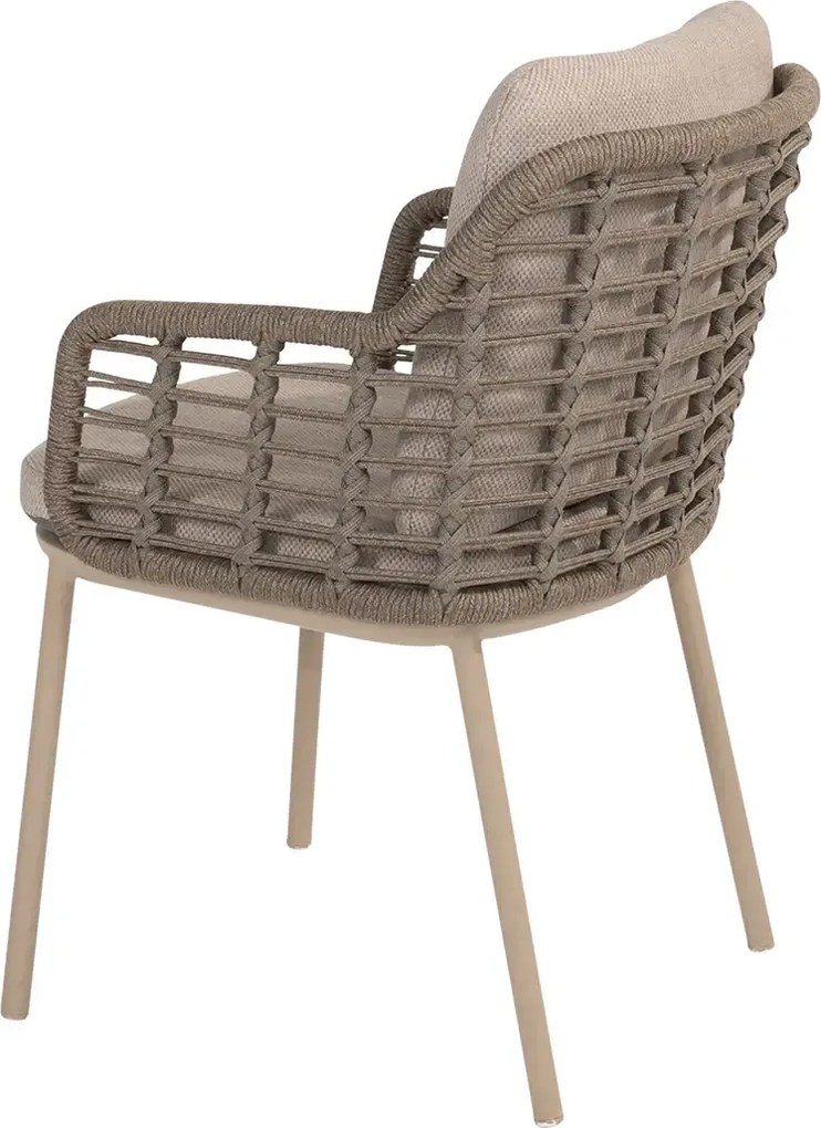 Taste by 4 Seasons Puglia tuinset latte met Minerva tafel met teak blad 220 cm Tuinset   taupe weerbestendig