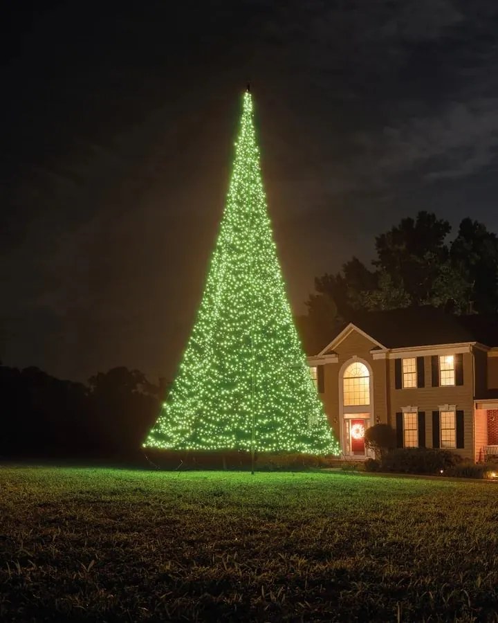 Fairybell Smart Magic vlaggenmast kerstboom - 10 m - 4032 ledlampjes - exclusief vlaggenmast