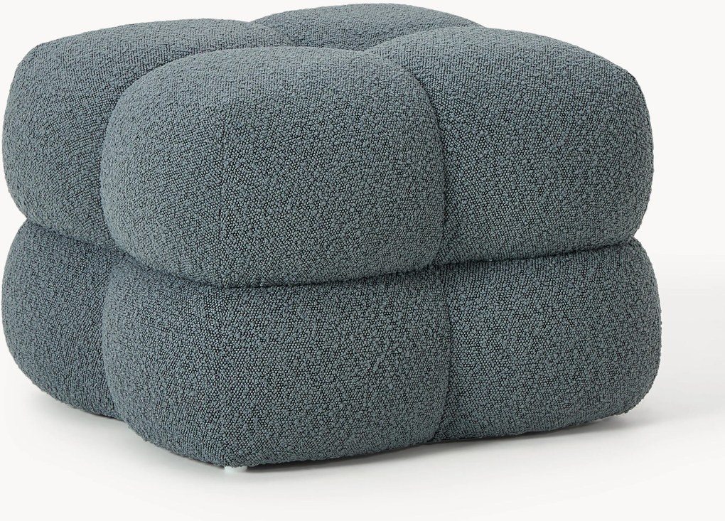 Bouclé beklede poef Ellie