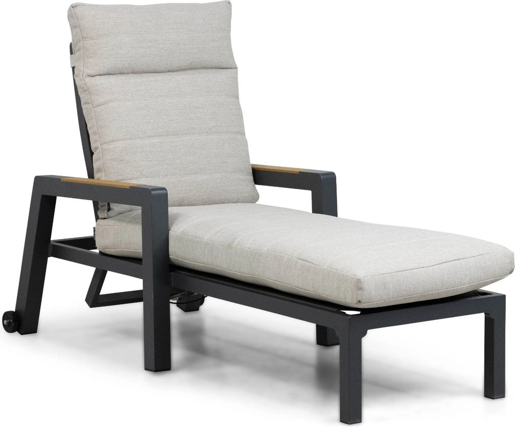 Lifestyle Garden Furniture Evora Ligbed Verstelbaar Aluminium Grijs