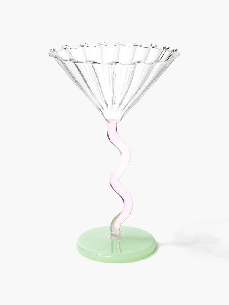 Martiniglaasjes Curve van borosilicaatglas, 2-delig