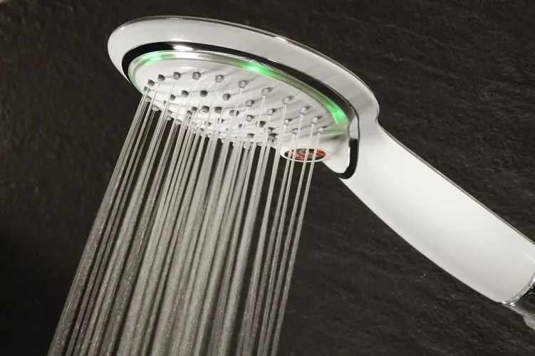 Schutte POLARIS LED-handdouche, wit-chroom