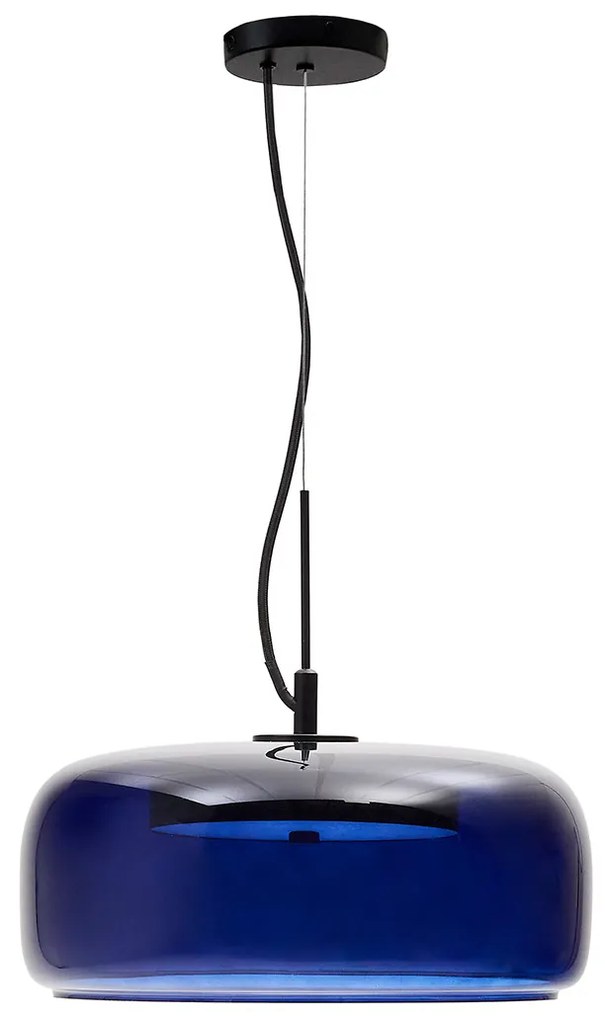 Kave Home Reig Retro Hanglamp Blauw Glas