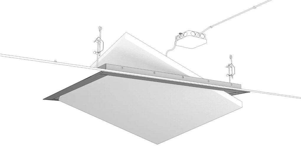 Ecosun E300c infrarood paneel plafond met verlaagd profiel 58x58cm 300W