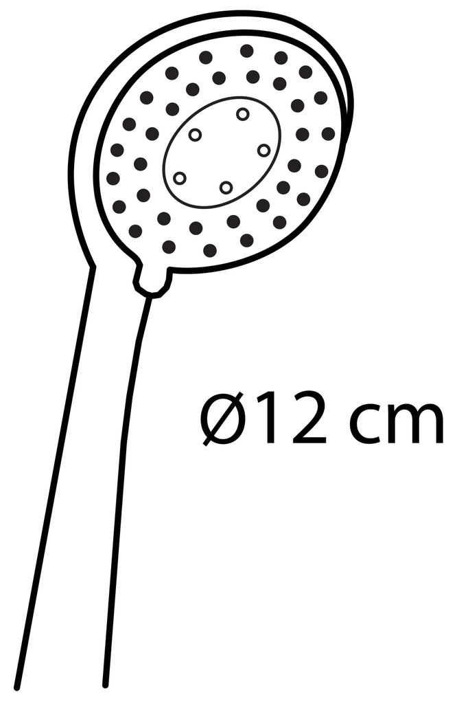 Differnz handdouche met 3 standen zwart