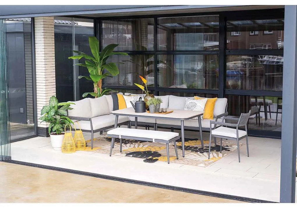 Garden Impressions Tineo lounge dining set 6-delig - donker grijs