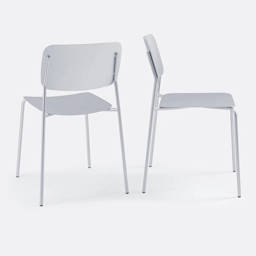 Set van 2 metalen stoelen, Urbani