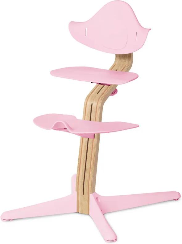 Highchair - White oiled/Pale Pink - Kinderstoelen