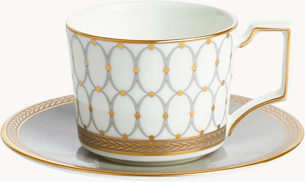 Koffiekopje & schoteltje Renaissance van beenderporselein