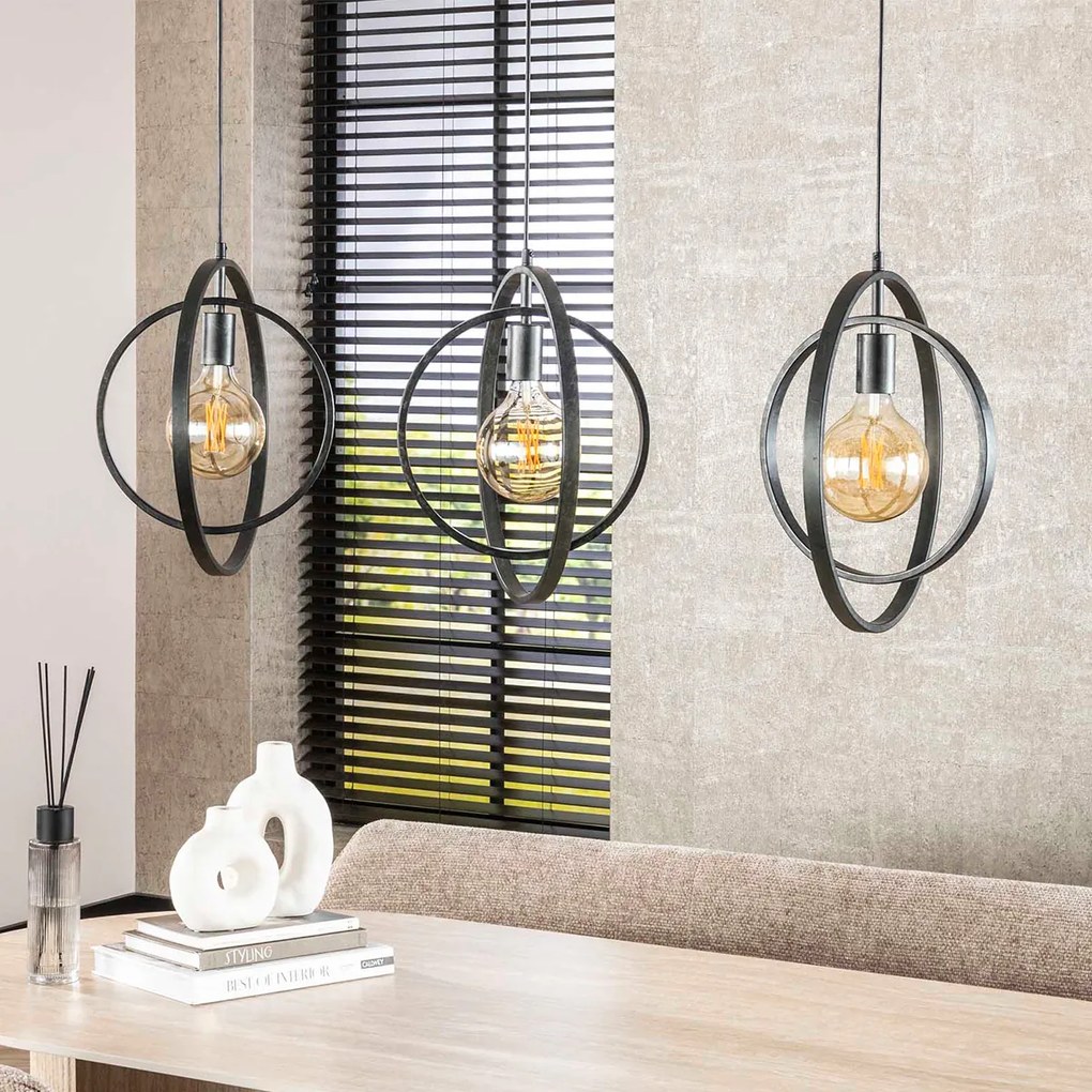 Eettafel Hanglamp Cirkels Zwart