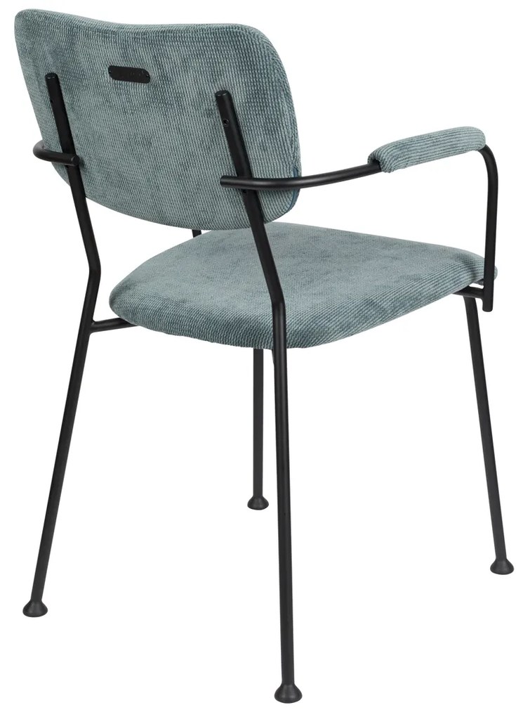 Zuiver Benson Design Stoel Met Armleuningen Grijsblauw