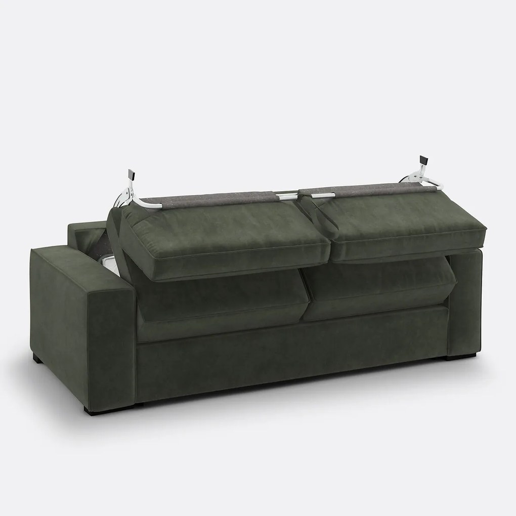 Slaapbank van fluweel, 2, 3 of 4 zits, Comfort BULTEX® Cécilia