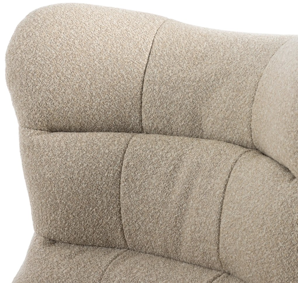 Oorfauteuil Modern Beige Stof