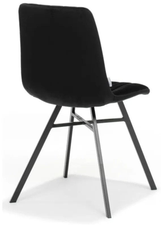 Eetkamerstoel - Dex - stof Velours zwart
