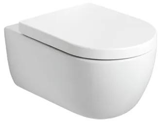 Plieger Kansas randloos toilet met softclose & quick release zitting wit mat