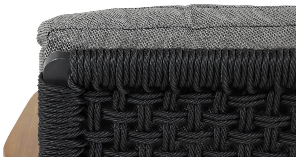 Tuinset Ronde Tuintafel 6 personen 150 cm Aluminium/rope Grijs Coco Ralph/Fabriano