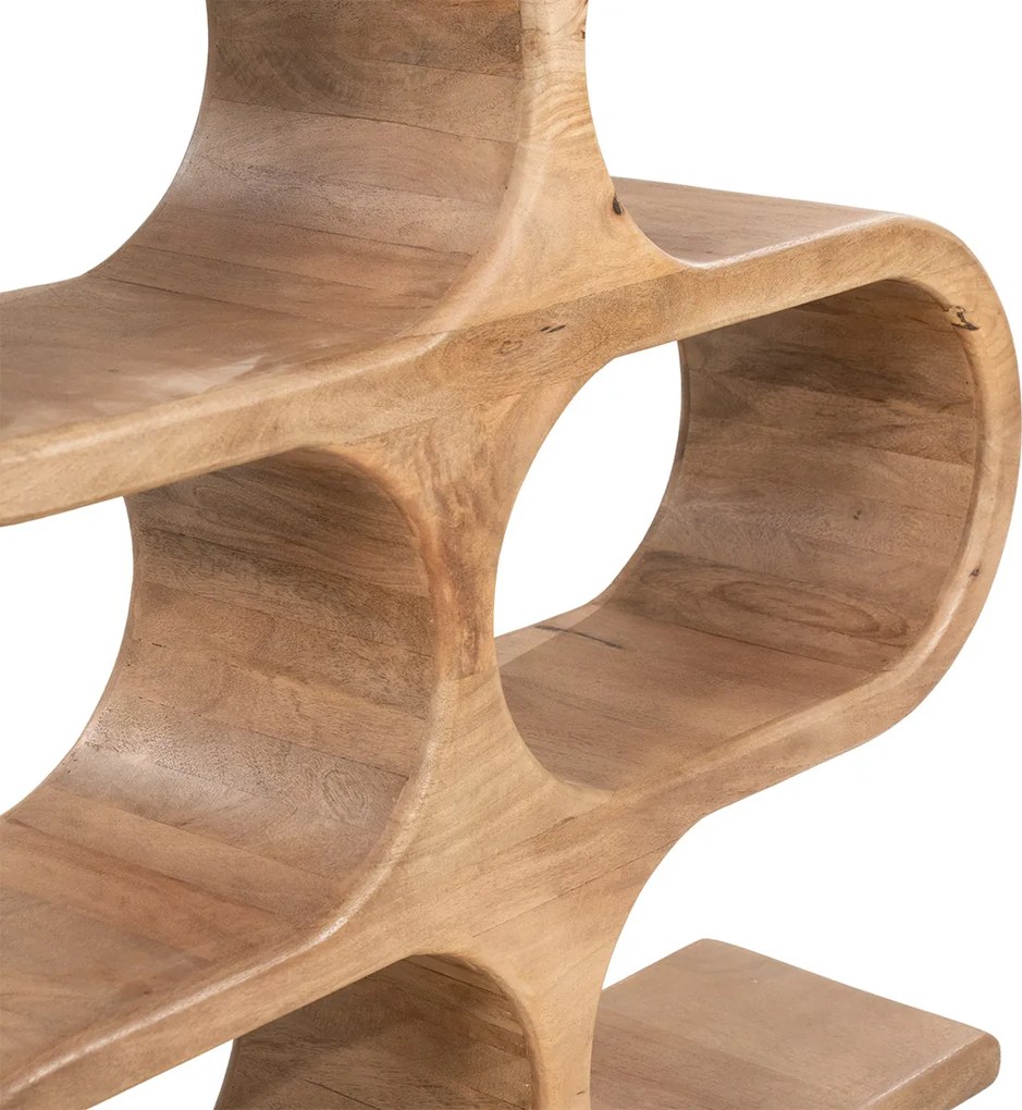 Open Kast Van Mango Hout Hoog - 120x31x150cm.