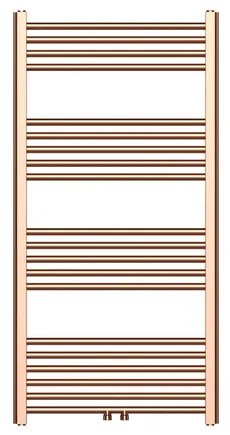 Belrad Handdoekradiator - middenaansluiting - 1200X600mm - 414Watt - Copper BWCO1200600