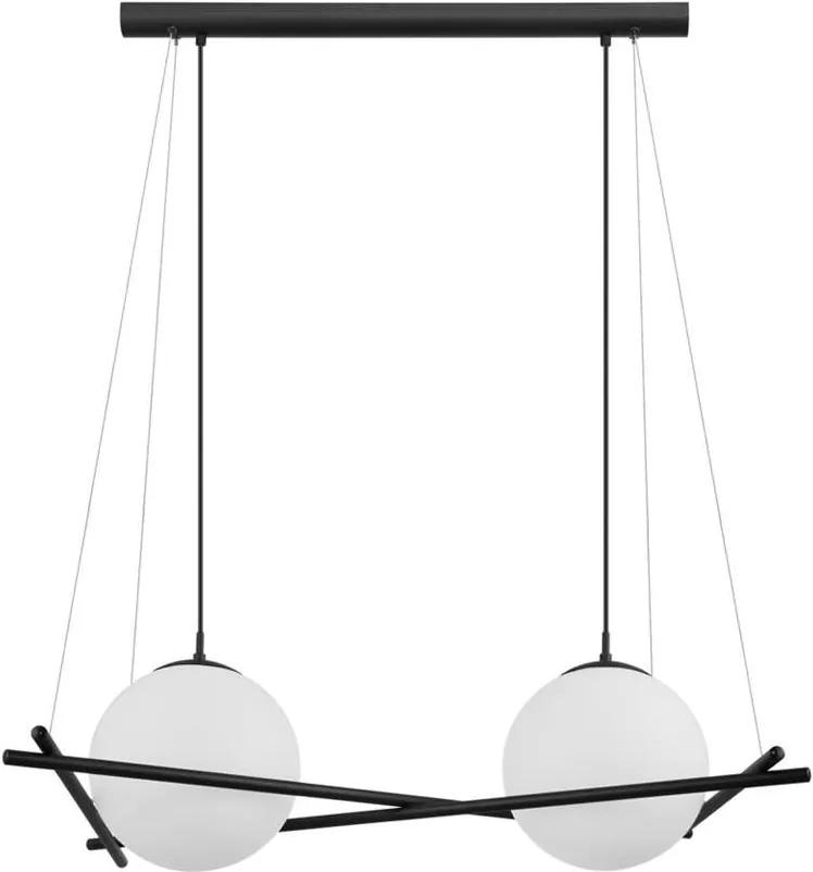 EGLO hanglamp 2-lichts Salvezinas - zwart - Leen Bakker