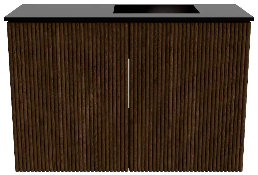 Mondiaz Joya 60cm toiletmeubel walnut met wastafel faye rechts 1 kraangat urban