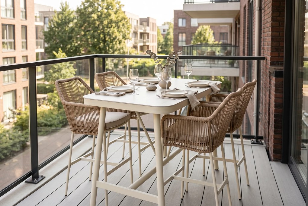Barset 4 personen 150 cm Rope Taupe De Laan Projects