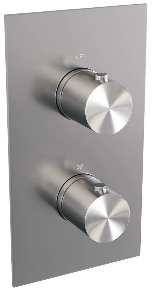 Brauer Brushed Edition complete inbouw regendouche met 3 standen handdouche, gebogen wandarm, glijstang en hoofddouche 20cm set 45 RVS geborsteld PVD