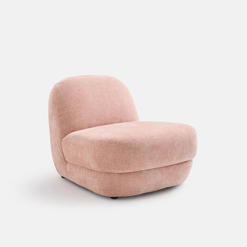 Compacte loungestoel, gestructureerde stof, OLTO
